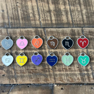 12pc Zodiac Charm Set - Hearts