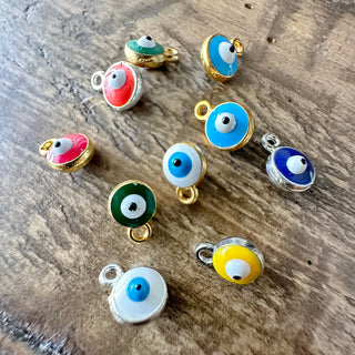 10pc Evil Eye Charms - Assorted Colors