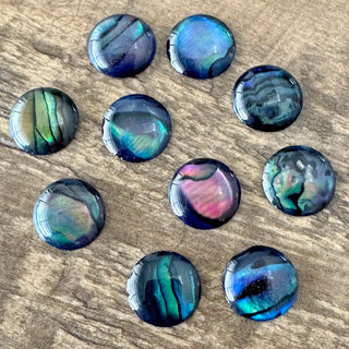 10pc 8mm Abalone Shell Dome Cabochons