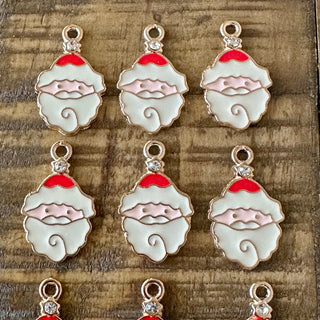 10pc Christmas Santa Charms