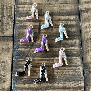 8pc High Heel Shoe Charms