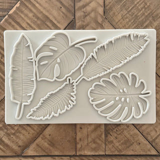 Monstera Leaf & Feather Silicone Mold - Resin - Jewelry - Food Grade