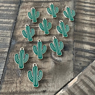 10pc Cactus Charms for Jewelry Making - Bracelet Making