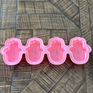 4pc Hamsa Hand Silicone Mold - Epoxy - Resin - Soap Making