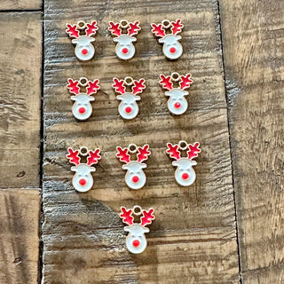 10pc Christmas Reindeer Charms