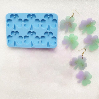 Shamrock Clover Shaped Earring Silicone Mold - Epoxy - Resin - Jewelry Making - St. Patricks Day