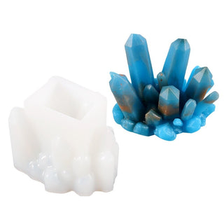Crystal Gemstone Cluster Silicone Mold - Resin - Epoxy