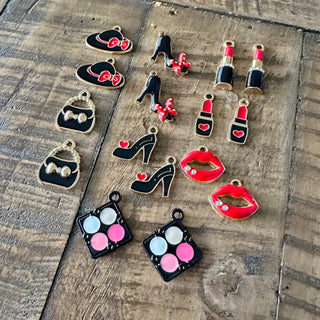 16pc Lipstick - Purse - High Heel Shoe Charms