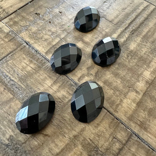 18x13mm Faceted Onyx Cabochon