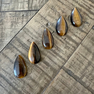 28x15mm Tigers Eye Teardrop Cabochon