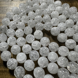 Grade A Crackle Quartz Bead Strand - 4mm - 6mm - 8mm - 10mm - 12mm - 14mm