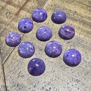 10mm Charoite Half Dome Cabochon